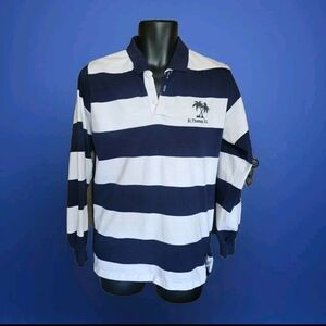 Vintage Rugby Style Polo Long Sleeve St. Thomas V.I.  Youth XL Made In USA READ